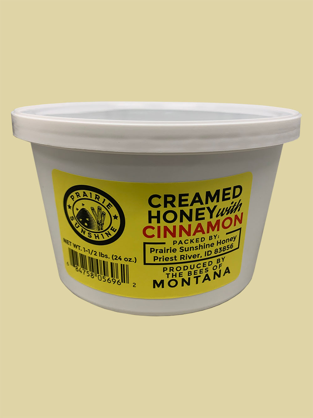 Prairie Sunshine Honey - Creamed Honey with Cinnamon - 24 Ounce Tub - From Montana USA! Prairie Sunshine Honey - Creamed Honey with Cinnamon - 24 Ounce Tub - From Montana USA!